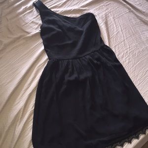 Xhilaration One Shoulder Black Dress